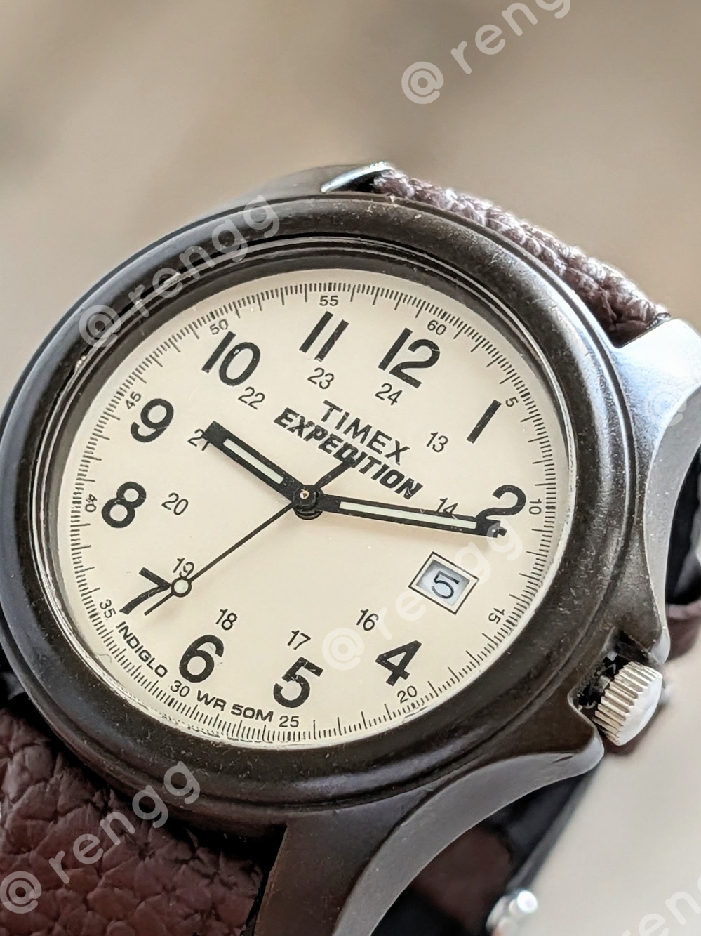 Timex Expedition Cream Field Watch Indiglo